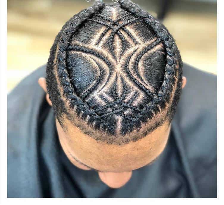 Guy with Crown Braids