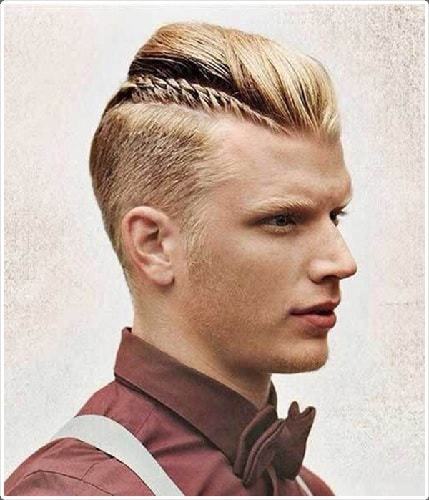 Men's Braided Mohawk with Shaved Side