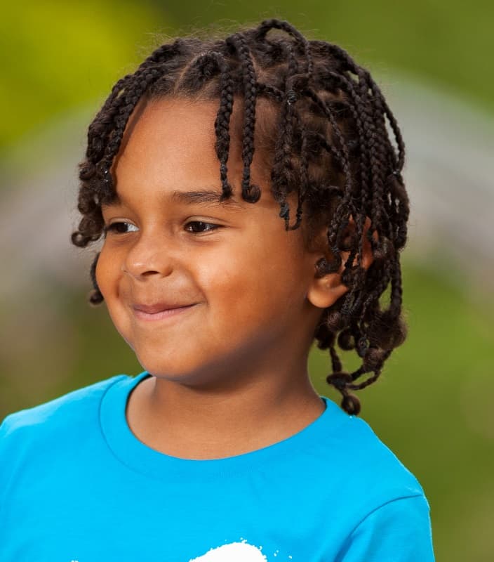 multiple braids for black little boy