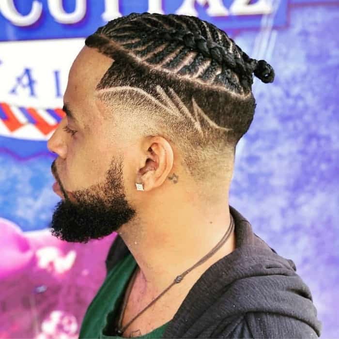 black men braid styles