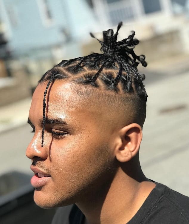 Featured image of post Temp Fade Box Braids Styles Men : How about a braided hairstyle with a smooth temple fade.