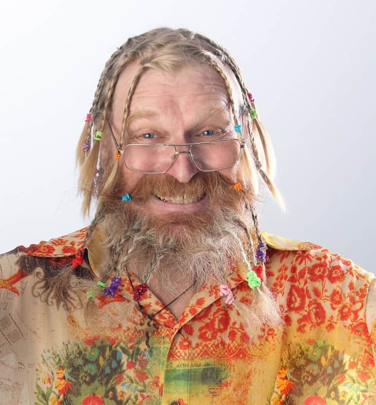 braids with beard for white men