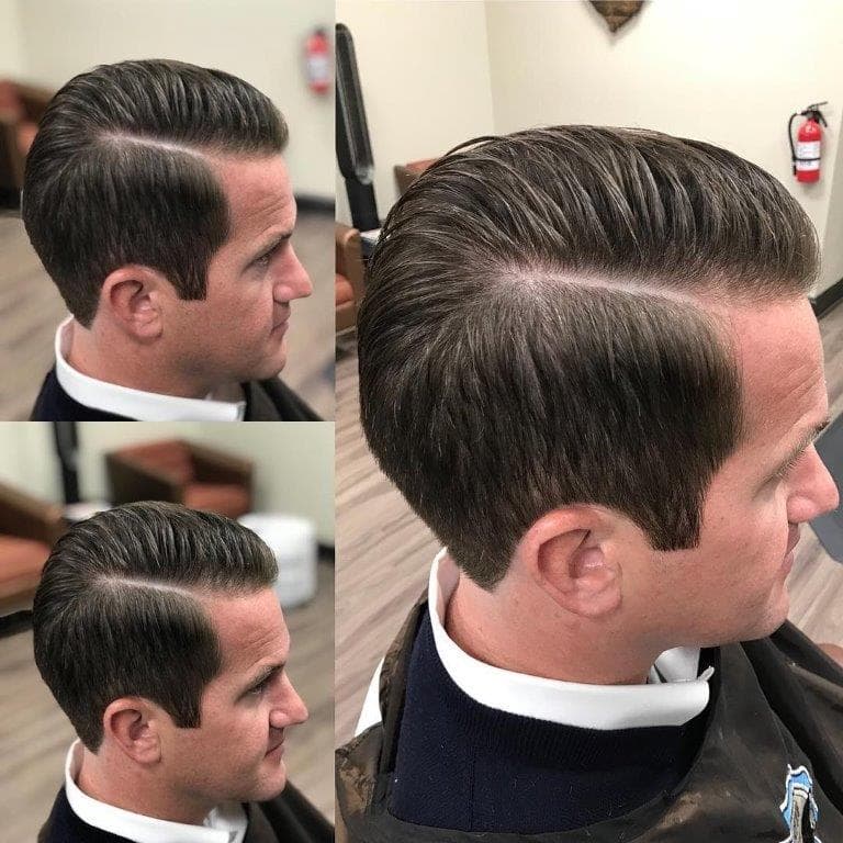 side part haircut for businessman