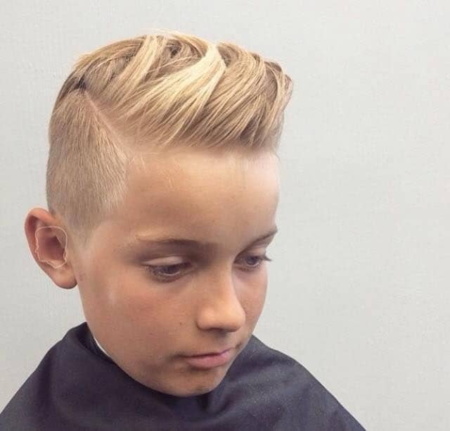 boy's comb over haircut for blonde hair