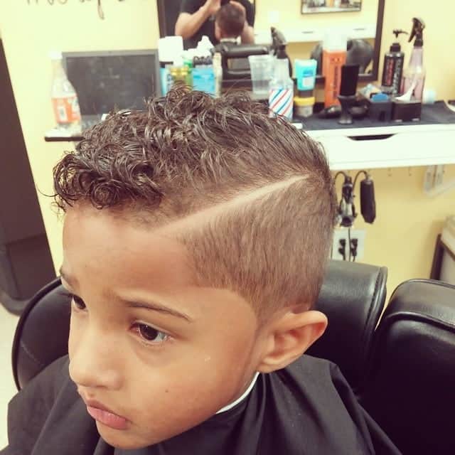 comb over haircut for boys with curly hair