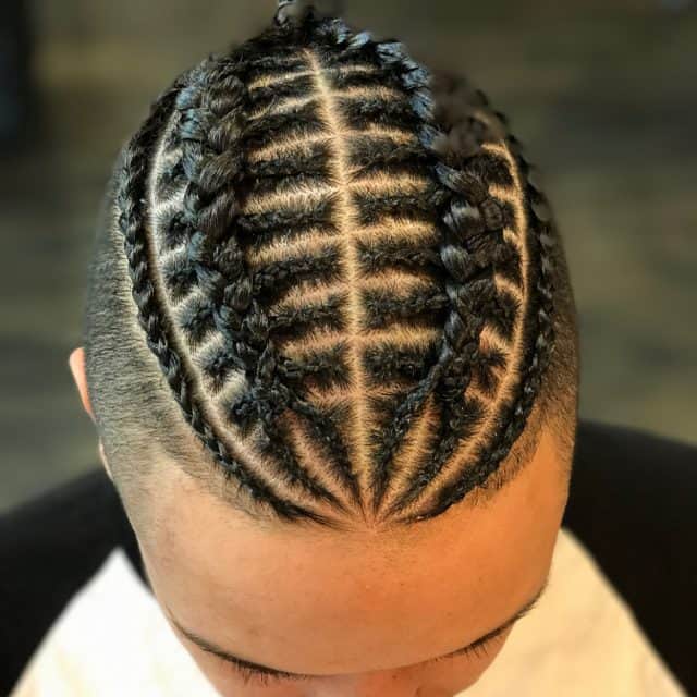 feed in braids with cornrow