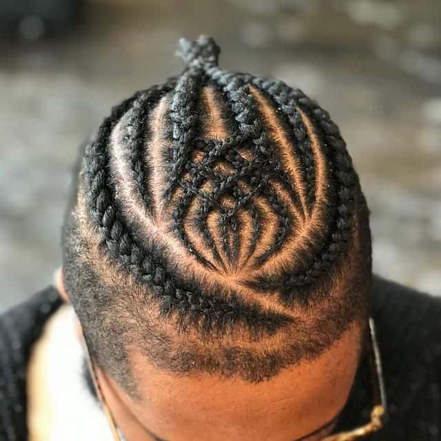 cornrow with design for men