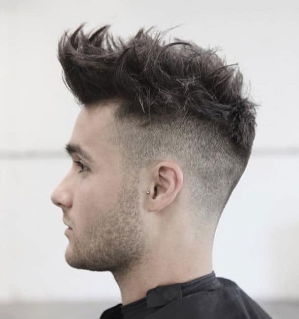 Cowlick Hairstyle with Fade