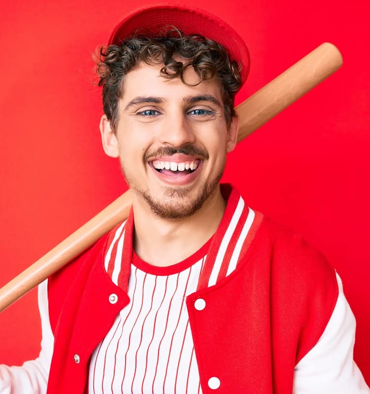 Curly Baseball Haircut 