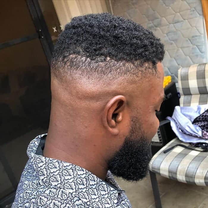 curly fade for black men
