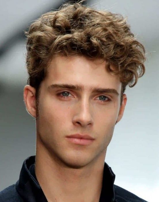 cool curly hairstyle for men