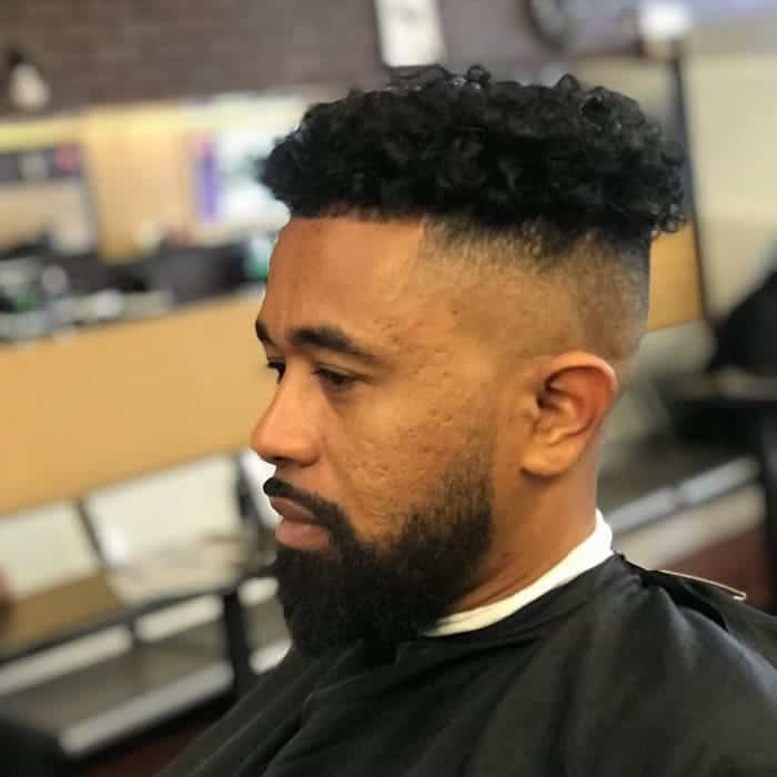 curly high top fade