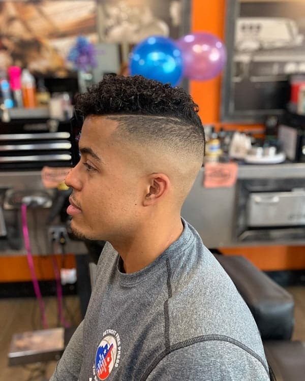 Curly Razor Fade