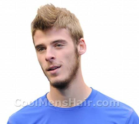 Photo of David de Gea hairstyle.