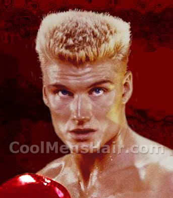 Dolph Lundgren flat-top hairstyle photo.