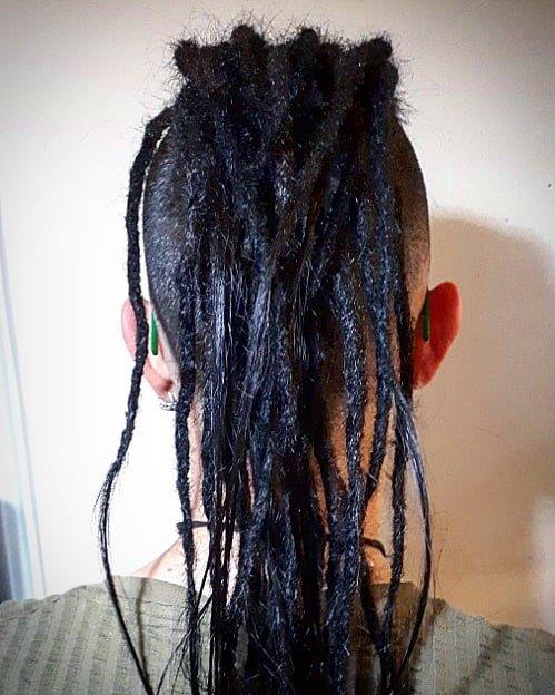 mohawk with thin dreadlocks