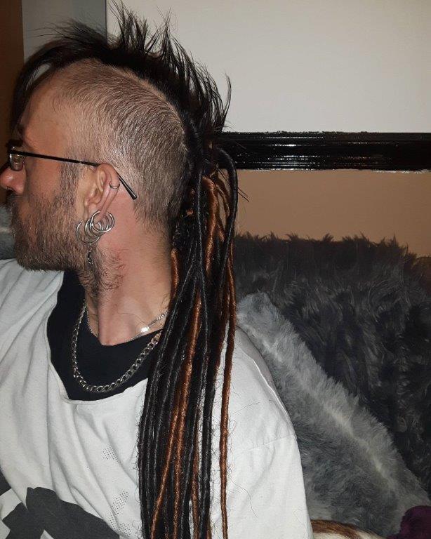 spiky mohawk with dreadlocks