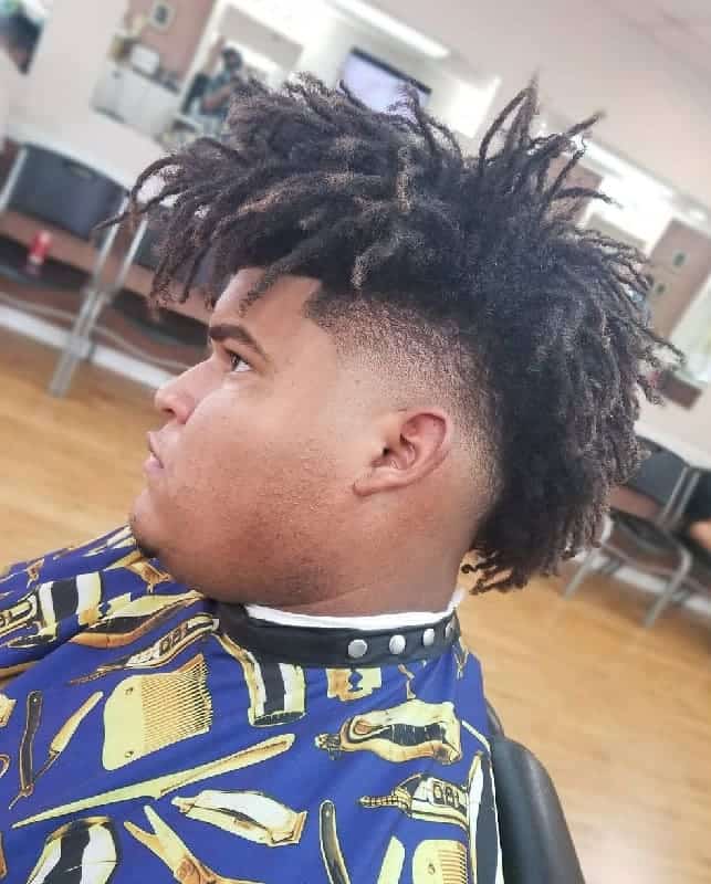 afro hair dreads with fade
