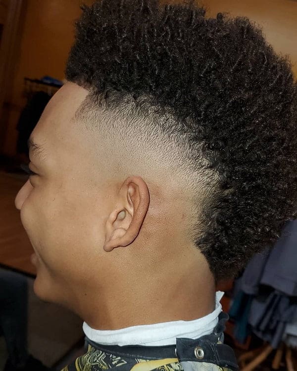 drop fade with mohawk