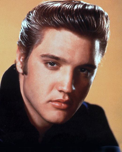 Elvis Presley 50's hairstyle.