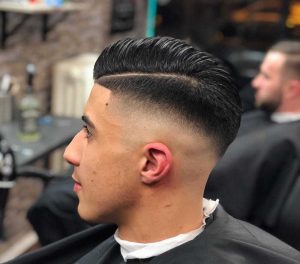 fade with part for men