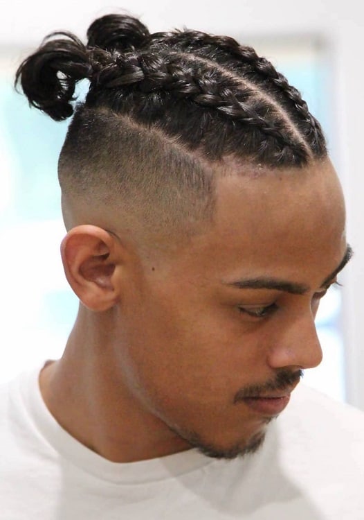 Image of Faux hawk cornrows boy hairstyle