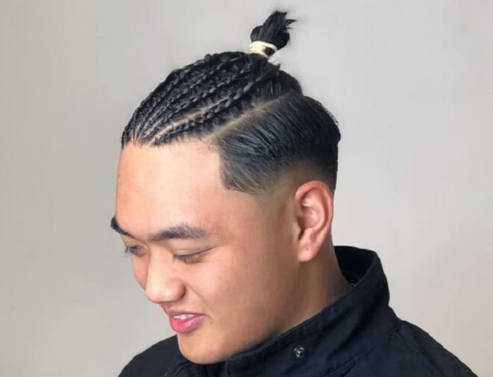 Image of Faux hawk cornrows boy hairstyle