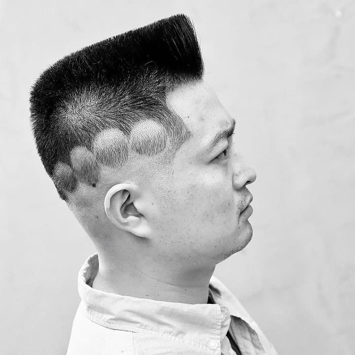 flat top fade with design