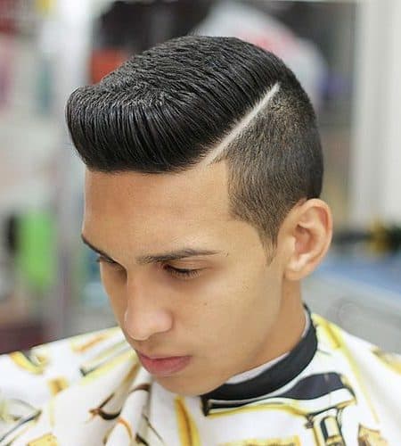  Flat Top Fade with Pompadour