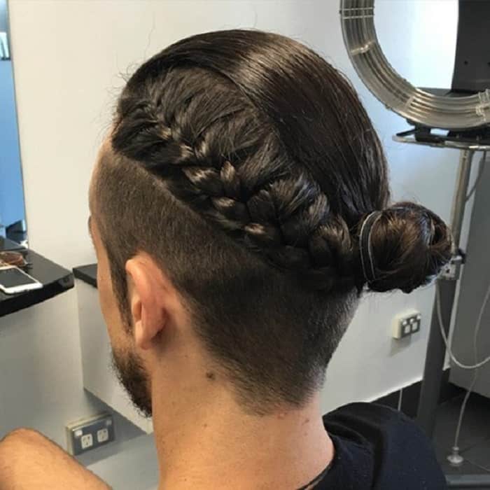 French Braided Man Bun