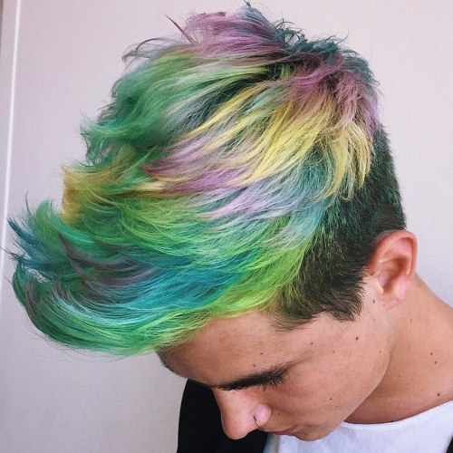 Rainbow locks. Via Hairflips