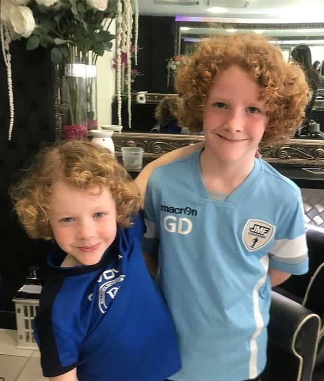 little boys with natural blonde curly hair