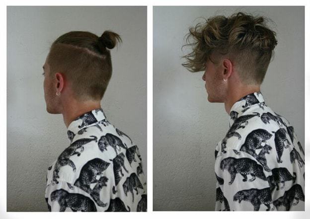 top knot hairstyle for men