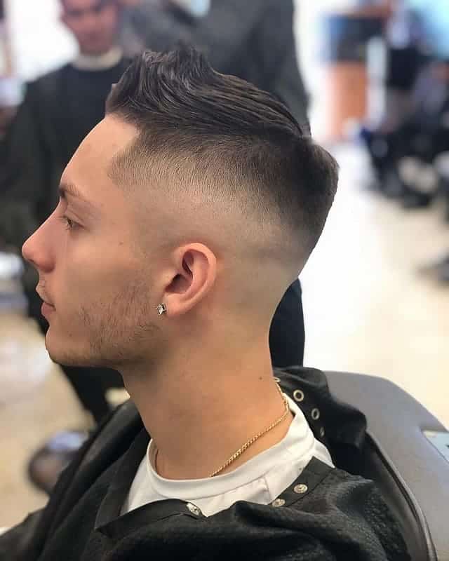 high and tight with bald fade 