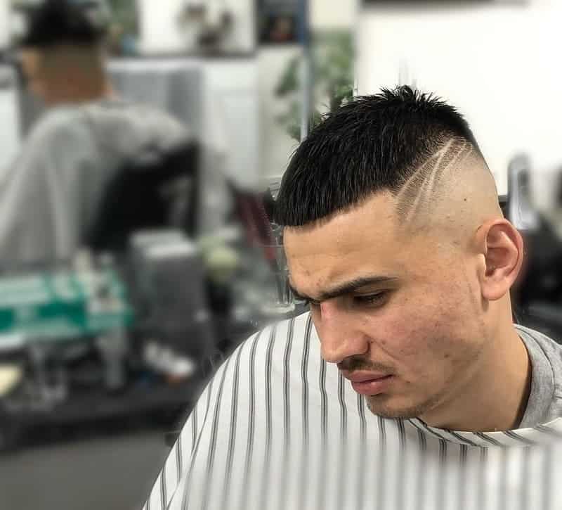 high and tight fade with design 