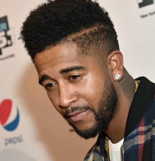 high top fade hairstyle by Omarion