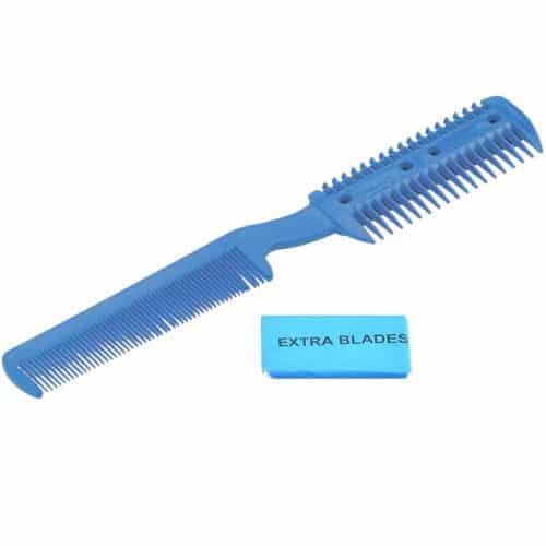 Hair Thinning Razor Hair Comb with Extra Razor Blades
