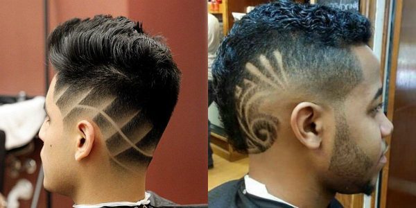 Patterned Curly hair Mohawk
