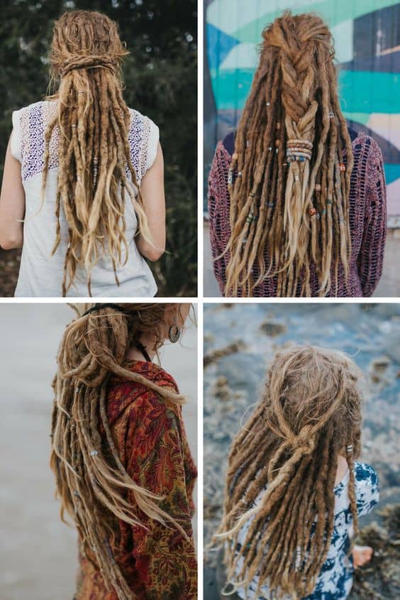 Braided Dreadlocks for Curly Long Hair