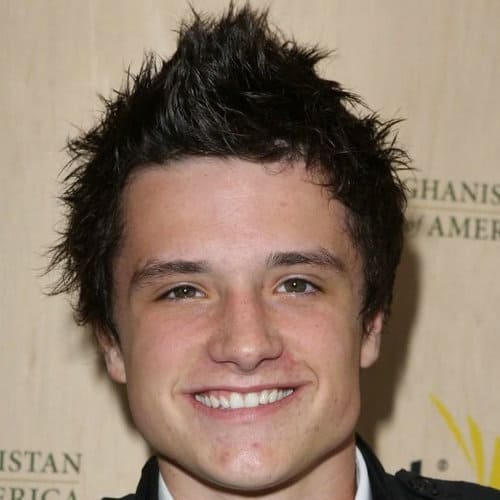 Picture of Josh Hutcherson spiky hairstyle.