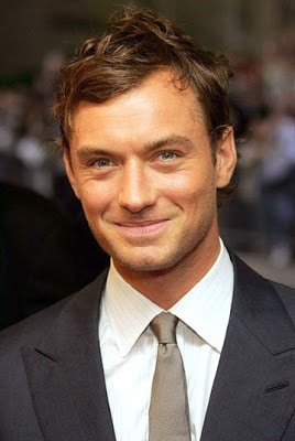 Jude Law messy hairstyle