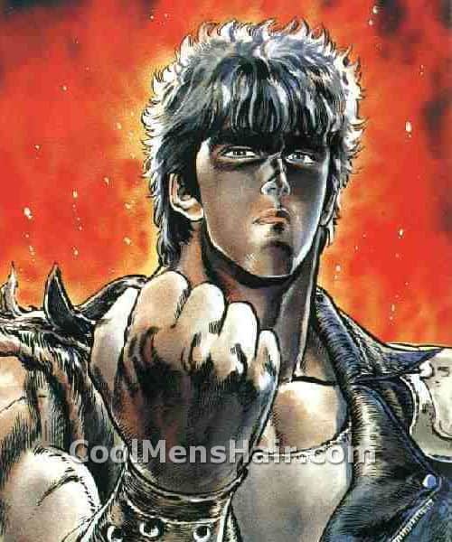 Image of Kenshiro hairstyle.