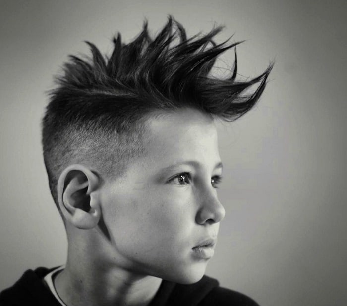 short mohawk with fade for kids