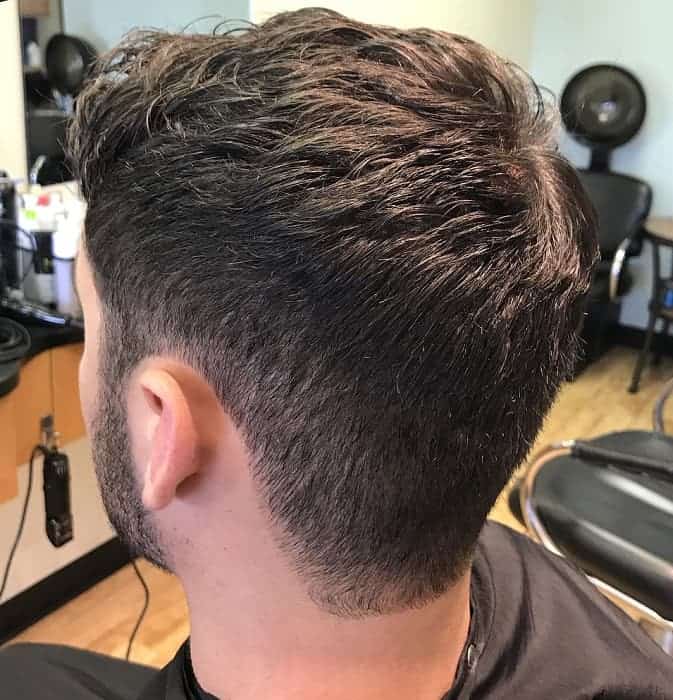 Men's Layered Hairstyle with Taper sides