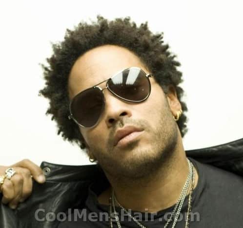 Photo of Lenny Kravitz well-coiffed afro hairstyle.