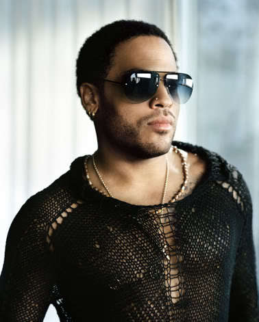 Image of Lenny Kravitz short curly haircut.