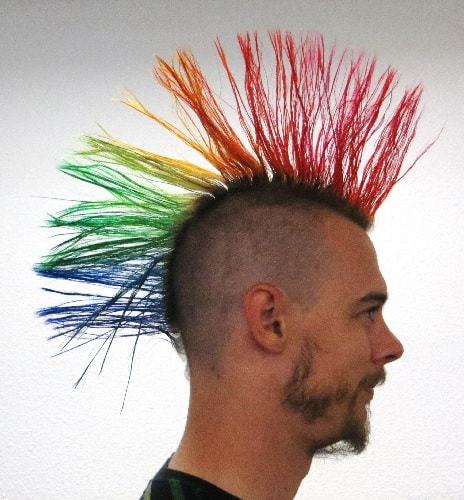 Rainbow colored liberty spike for men