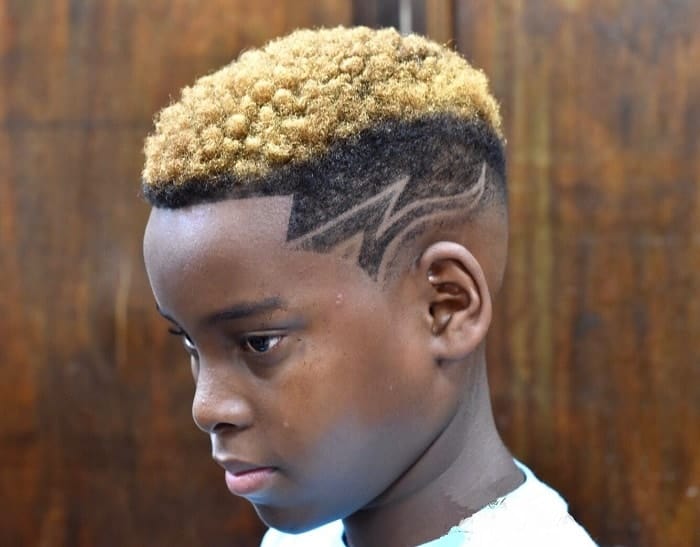 Lightning Bolt Hair Design For Black Boys 