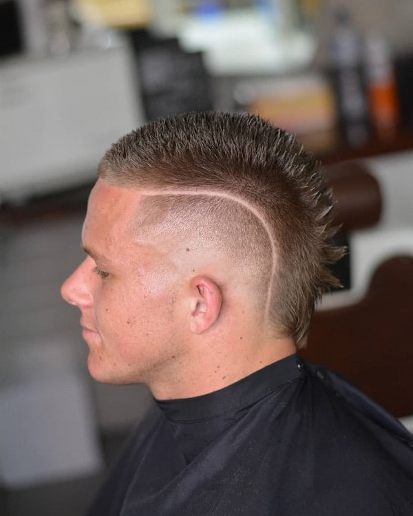 Line Haircut with Skin Fade