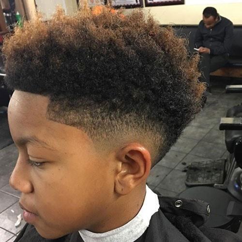 little black boy's mohawk with afro twists